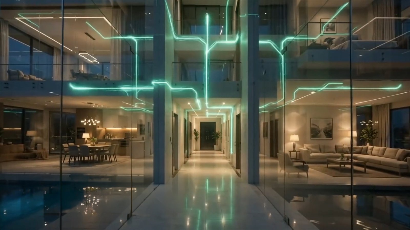 Home interior CGI build frame